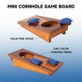 thumbnail image 6 of GSE Games & Sports Expert Mini Solid Wood Portable Tabletop Cornhole Toss Game Set with 8 Bean Bags for Tailgate Parties or Gatherings, 6 of 8
