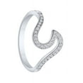 thumbnail image 2 of Wave Diamond Ring Valentines Gift For Her 1.6 Ct Diamond 14K White Gold Over, 2 of 2