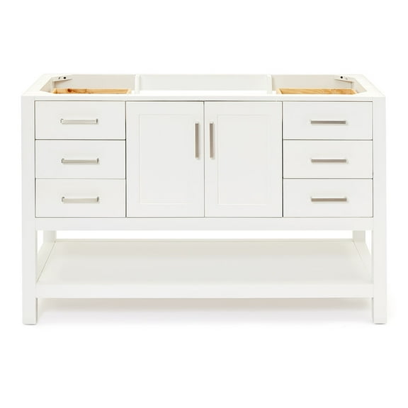 Ariel S054s-Bc Magnolia 54" Single Free Standing Vanity Cabinet Only - White
