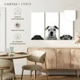 thumbnail image 4 of Elephant Stock Curious Dogs Wall Art - Horizontal Multi Panel Canvas - Living Room Wall Decor - Animal Multi Panel - White And Gray Decor - 57" x 36", 4 of 4