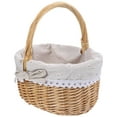 thumbnail image 1 of 1pc Wicker Storage Basket with Linen Cloth for Wedding Picnic and Party, 1 of 9