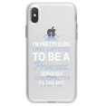 thumbnail image 1 of DistinctInk Clear Shockproof Hybrid Case for iPhone X / XS (5.8" Screen) - TPU Bumper Acrylic Back Tempered Glass Screen Protector - I Was Supposed to Be a Princess Fix This, 1 of 5