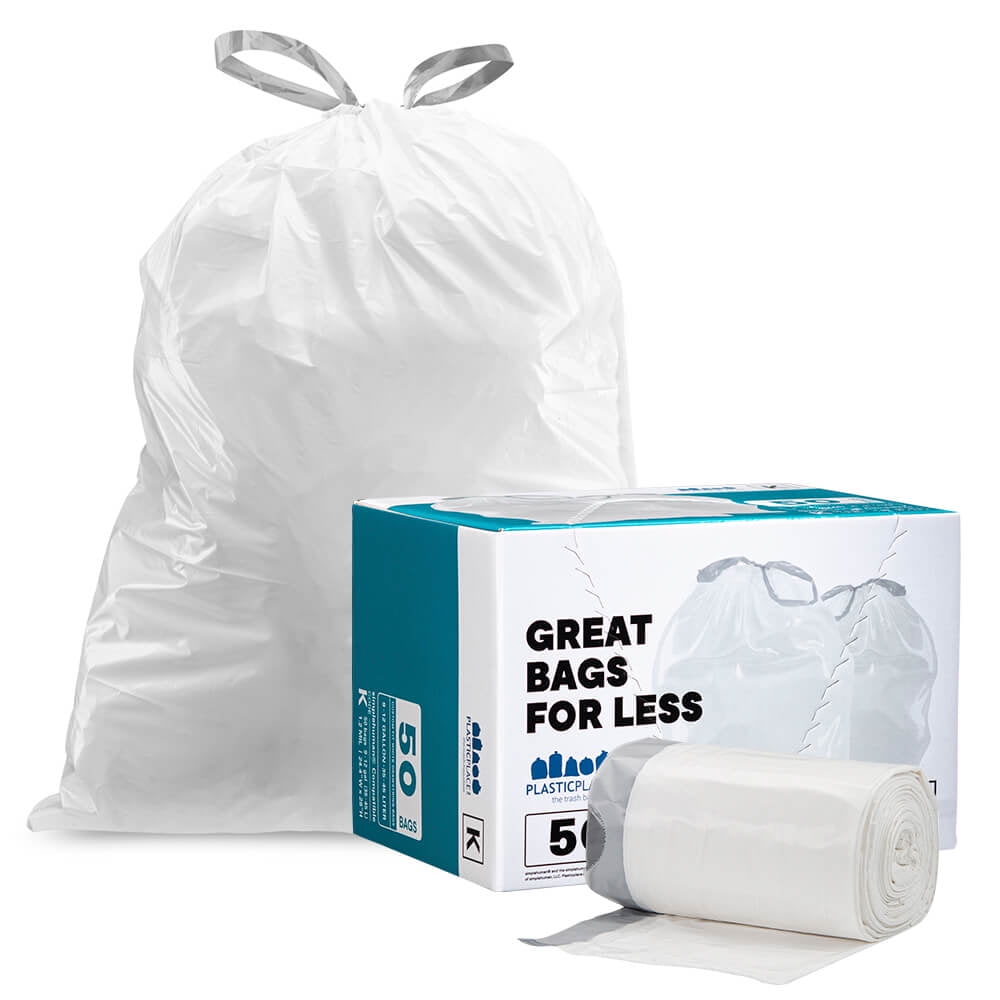 Plasticplace Simplehuman®* Code K Compatible Drawstring Trash Bags, 10