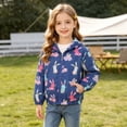 thumbnail image 6 of Edvintorg Kids Jackets Girls Long Sleeve Fall Winter Outdoor Casual Hoodies Windbreaker Children's Outerwear with Zipper 1-9 Years, 6 of 9