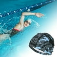 thumbnail image 2 of Unique Bargains 1 Pc Durable Swim Cap Black Gray Light Blue, 2 of 6
