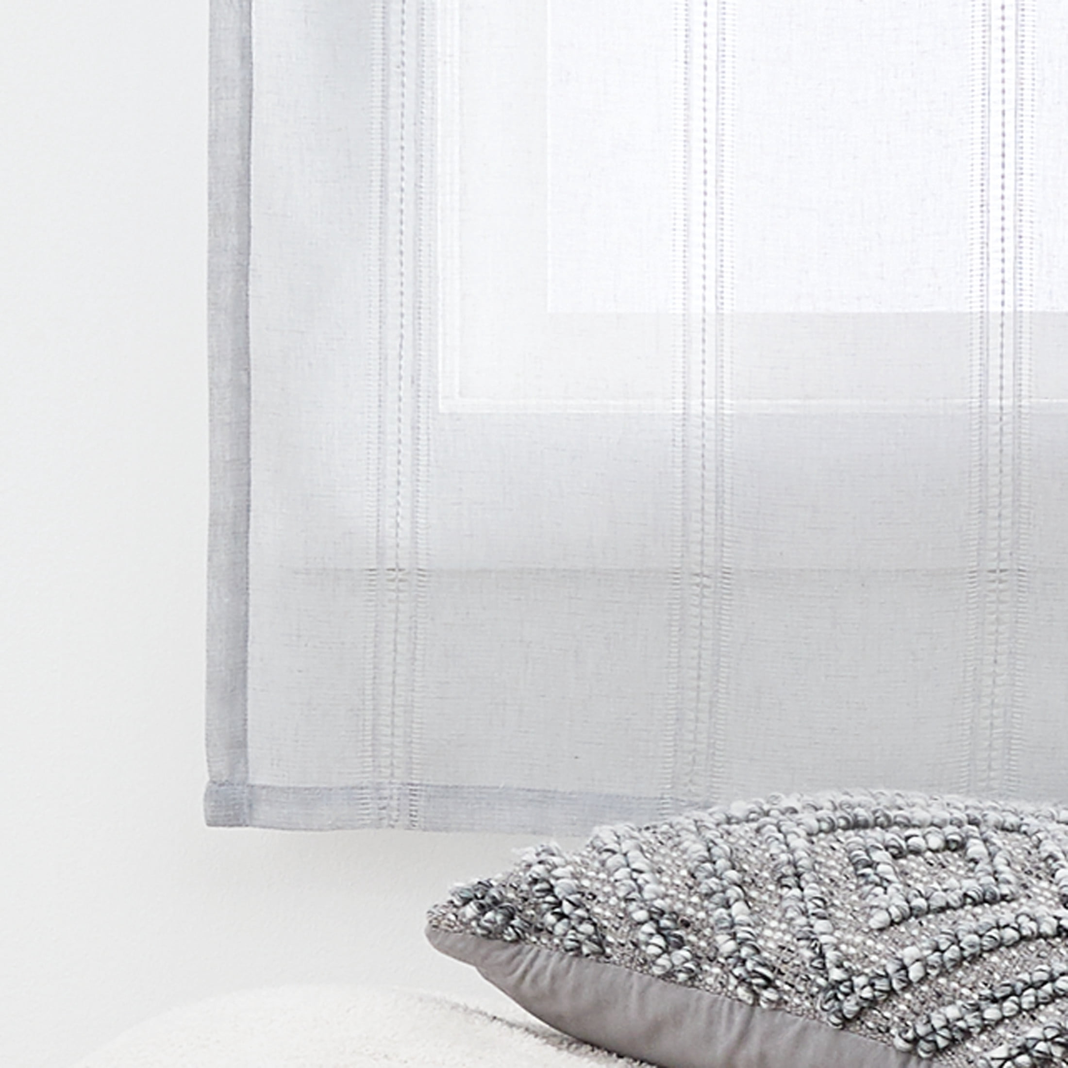 Better Homes & Gardens Specialty Stitch Balloon Shade, Soft Silver, 42 in x 63 in, 1 Panel