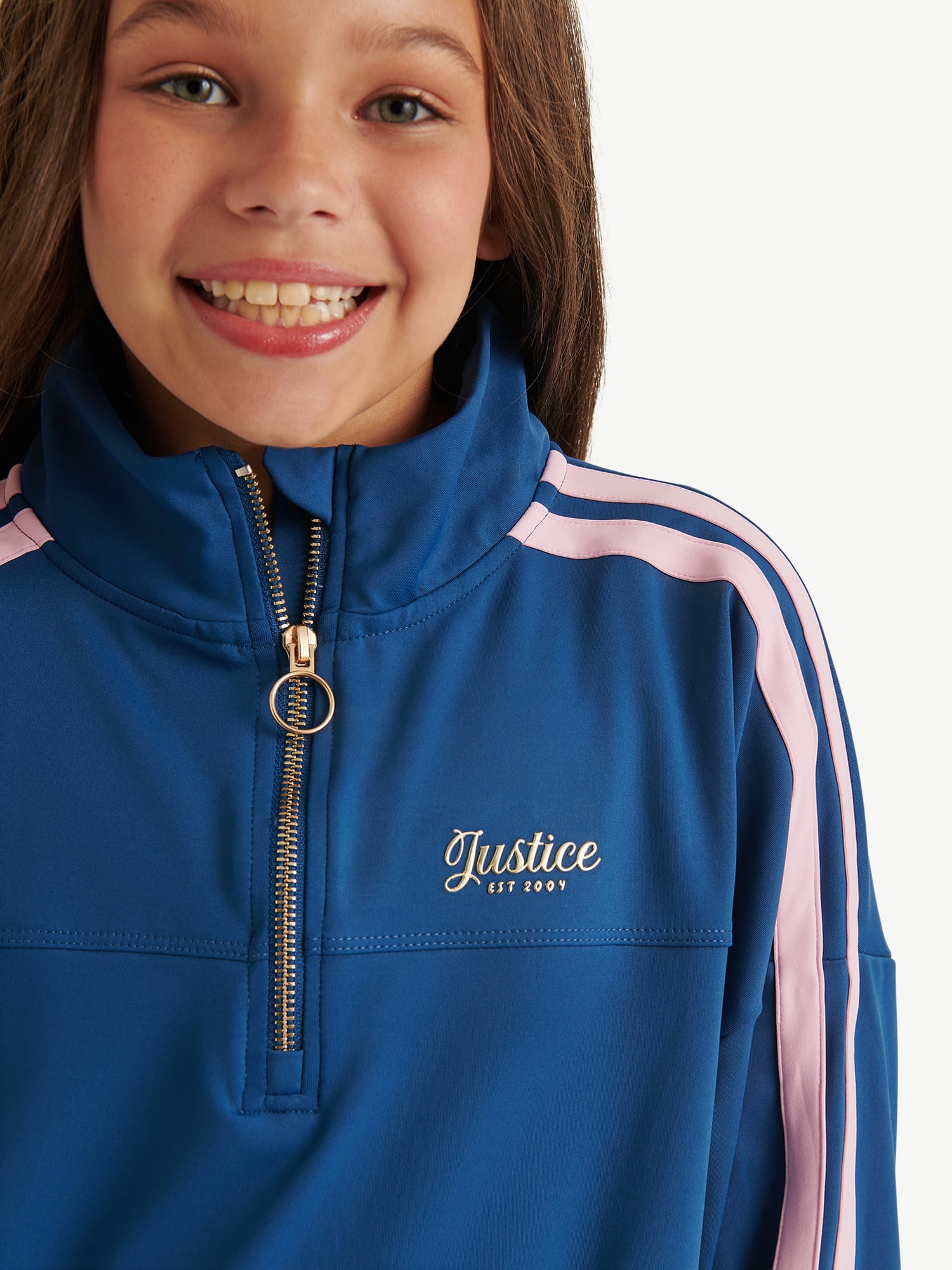 Justice Girl's Track 1/2 Zip Jacket, Sizes XS - XLP