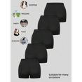 thumbnail image 3 of 5 Piezas Bragas Cortas Plus Size Negro, Cómodas y Transpirables, 3 of 7