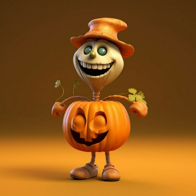 Desktop Ornament Hallwee Gift PumpkinStatue Hallowee PumpkinFreak Layout Props Hallowee Garden PumpkinFreak Statue Decoration Art Prop