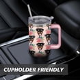 thumbnail image 7 of Stylish Dog Pattern Travel Mug - 40oz Leakproof Tumbler with Straw & Handle - Ideal Gift for Women Who Love Puppies, 7 of 7