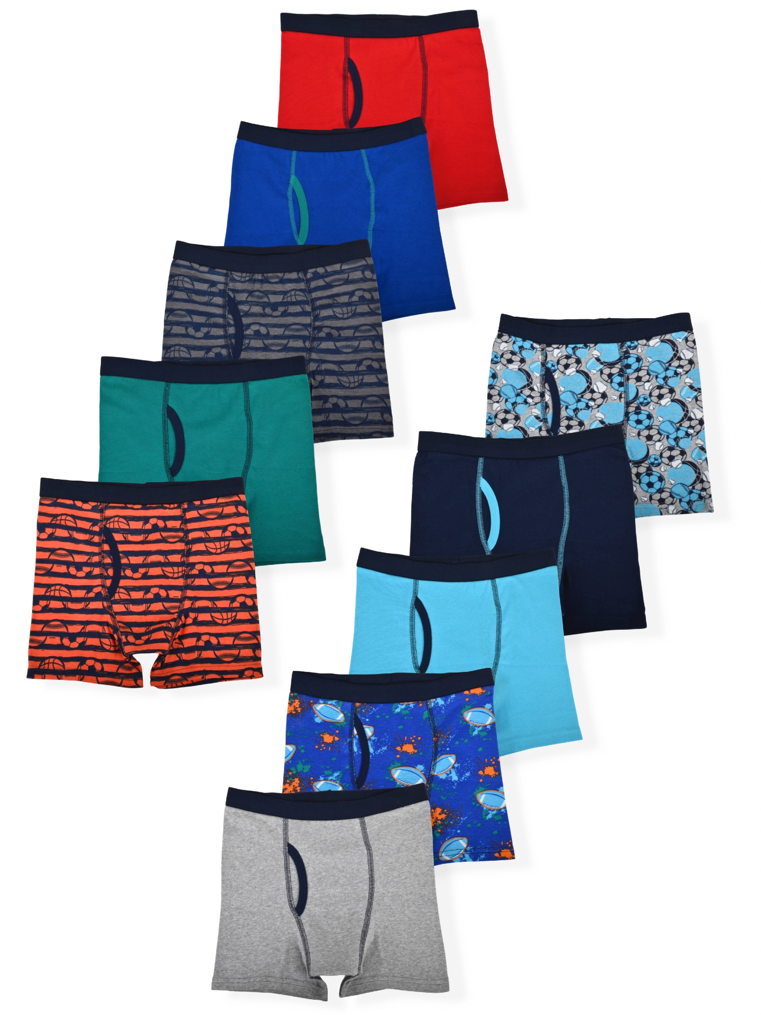 9-10 7-8 Boys Star Strip Design Boxers // Trunks 3 Pack Age 5-6 11-12 Years