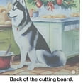 thumbnail image 5 of Siberian Husky Christmas Cookies Glass Cutting Board, 5 of 5