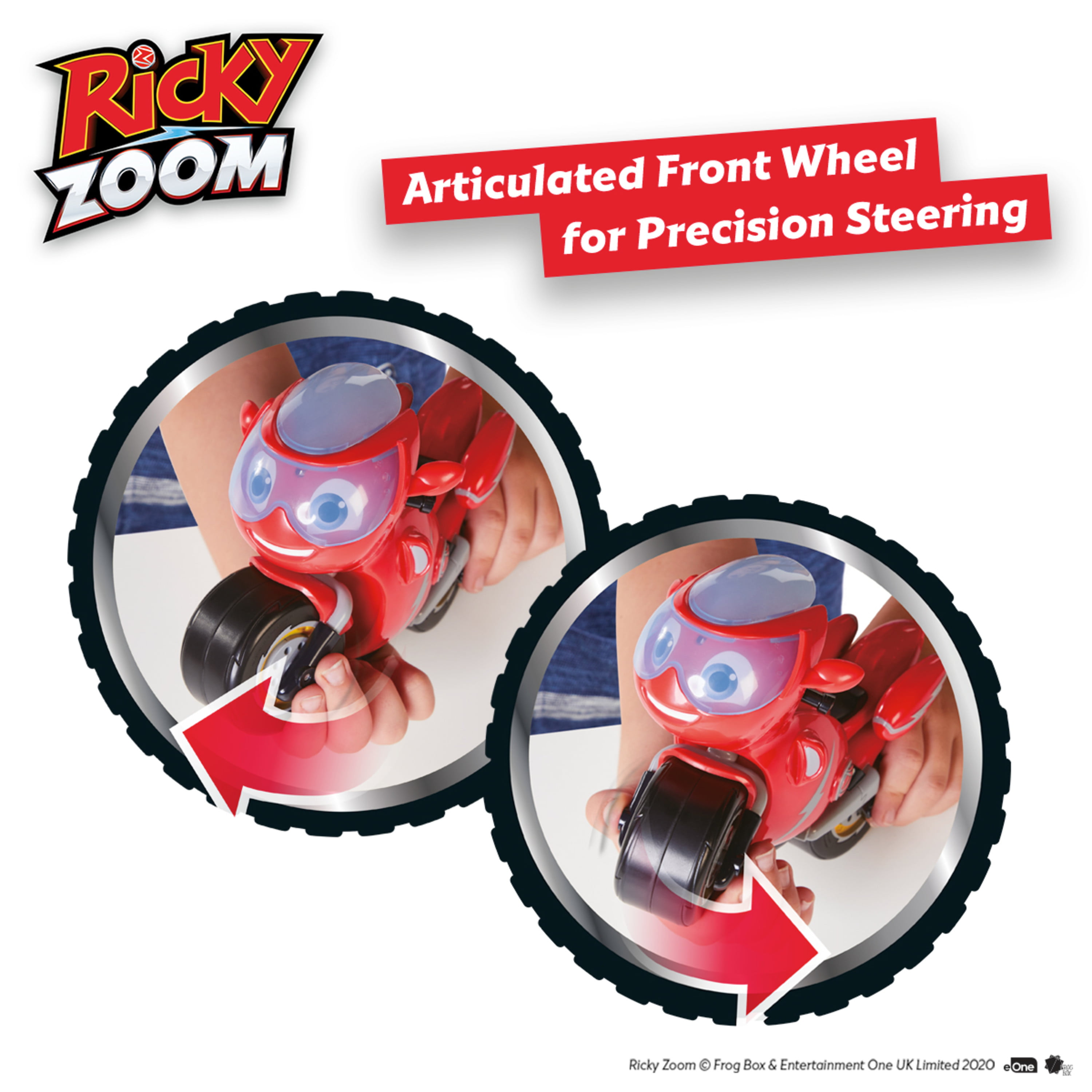Ricky Zoom Toy Motorcycle with Light and Sounds Red 
