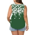 thumbnail image 3 of GIPQJK Womens Tank Tops Plus Size 2025 Trendy Crew Neck Sleeveless Shirts Basic Soild Color Cotton Beach Blouse Lightweight Sleeveless Tops Vest T-Shirt,Dark Green XL, 3 of 5