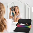 thumbnail image 3 of Hair Tools Storage with Heat Resistant Mat- Rainbow Gradient Background Printed Curling Iron Travel Bag/Flat Iron Case for Women, 3 of 8