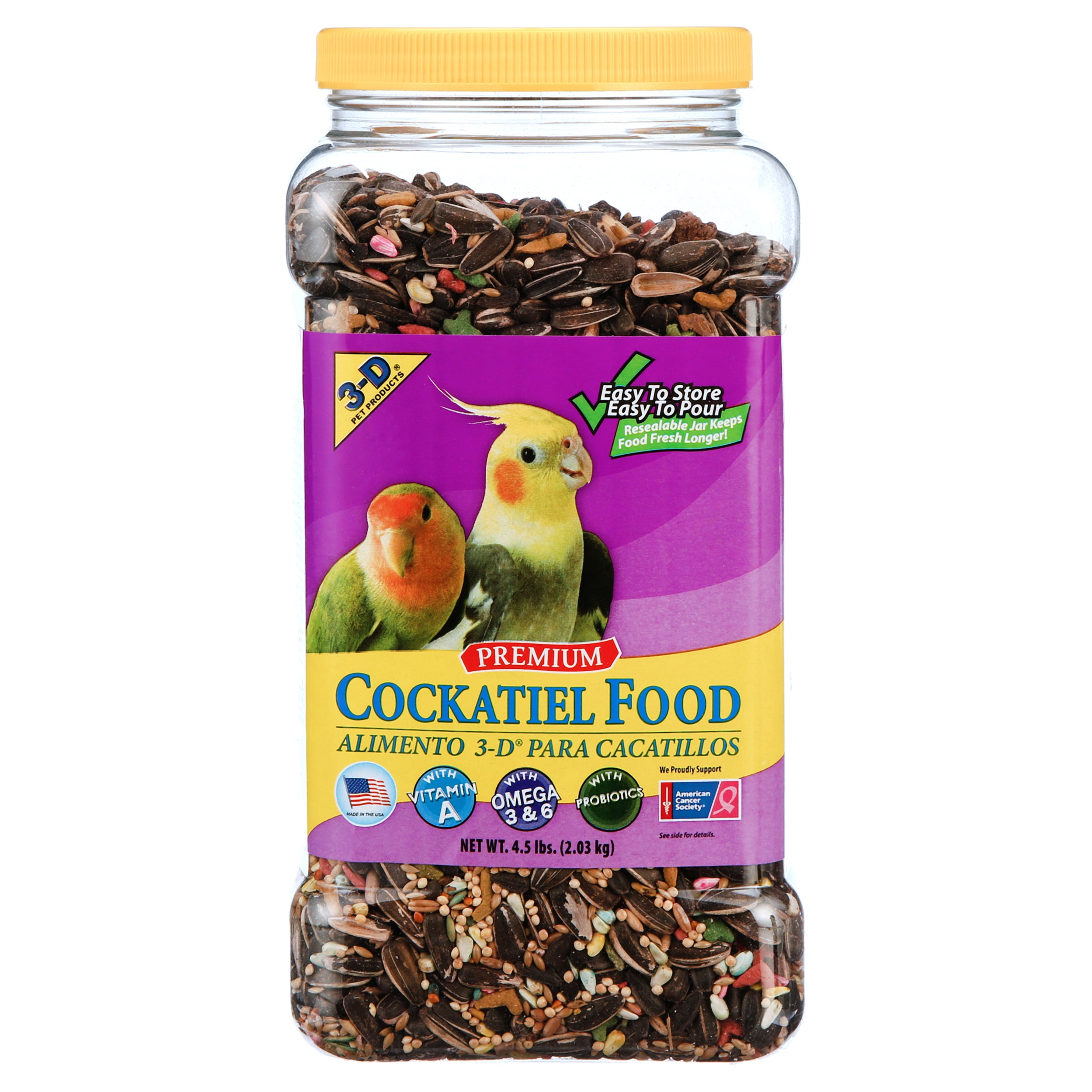 3d premium parrot food