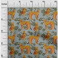 thumbnail image 2 of oneOone Velvet Gray Fabric Tropical Leaf With Animal Sewing Craft Projects Fabric Prints By Yard 58 Inch Wide, 2 of 4