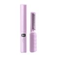 thumbnail image 4 of Stgfyxgs Hair Straightener Brush Mini Straightening Irons Three Temperature Adjustments Heated Hair Straightener Comb Hot Comb for Home Violet, 4 of 7
