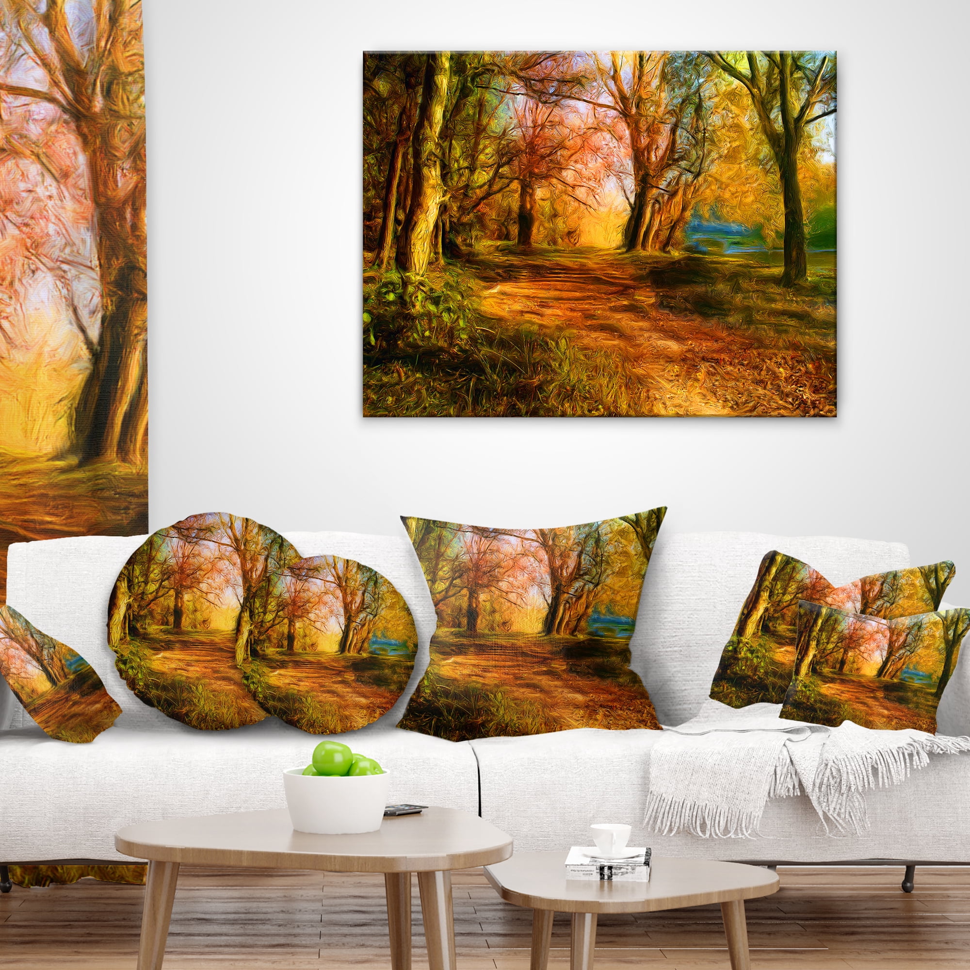 Designart Beauty of Nature - Landscape Printed Throw Pillow - 12x20