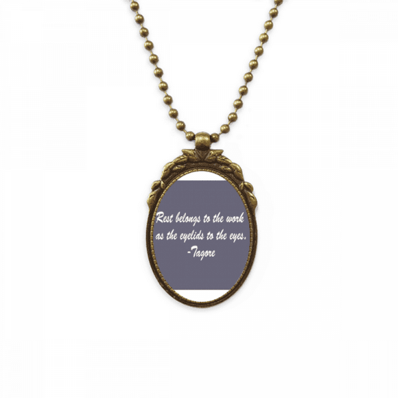 Qoutes Famous People Healing Rest Work Eyelid Eyes Antique Necklace Vintage Bead Pendant Keychain