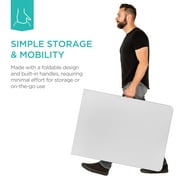Best Choice Products 6ft Plastic Folding Table, Indoor Outdoor Heavy Duty Portable w/ Handle, Lock - White
