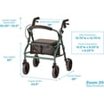 thumbnail image 3 of NOVA Medical Products Zoom Rollator Walker, 3 of 10