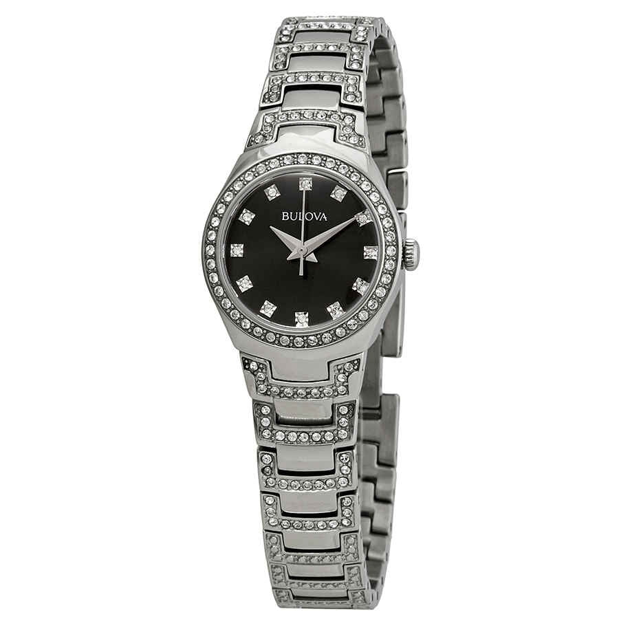Bulova Women's Crystal StainlessSteel Quartz Watch 96L170