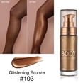 thumbnail image 2 of Crema correctora de base impermeable para el cuerpo, crema de bronce, bronceado falso, piel brillante, líquido, tubo dorado, 30ml Fivean unisex, 2 of 2