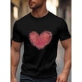 thumbnail image 1 of Men's T-Shirt,Short Sleeve Tee Shirt Casual Tops Valentine's Day Love Crew Neck T Shirts for Men, 1 of 8