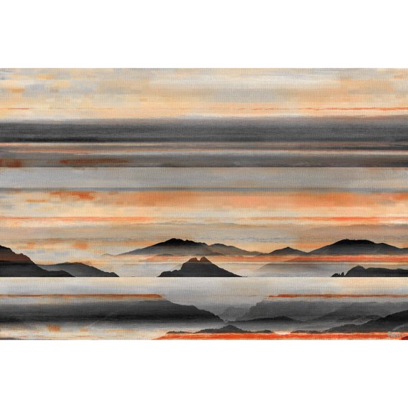 "Hidden Mountains" Painting Print on Wrapped Canvas