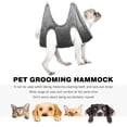 thumbnail image 5 of Dog Hammock Helper for Nail Trimming, Pet Grooming Hammock Harness for Cats & Dogs, Restraint Bag with 2 S Hooks, 2 in 1 Dog Towel Drying, 5 of 6