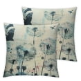 thumbnail image 2 of Awypu Blue Dandelion Pillow Cover for Living Room Couch Decor Rustic White Wooden Board Square Soft Throw Pillow Cover Flying Dragonfly Decorative Cushion Cover, 2 of 6
