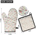 thumbnail image 6 of Pioneer Flower Floral Print Pattern 2-Pack Oven Mitts Set, Heat Resistant Kitchen Gloves, 7.7" X 12", 6 of 6