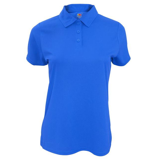 Fruit Of The Loom - Polo de manga corta transpirable modelo Performance para mujer (Azul eléctrico)