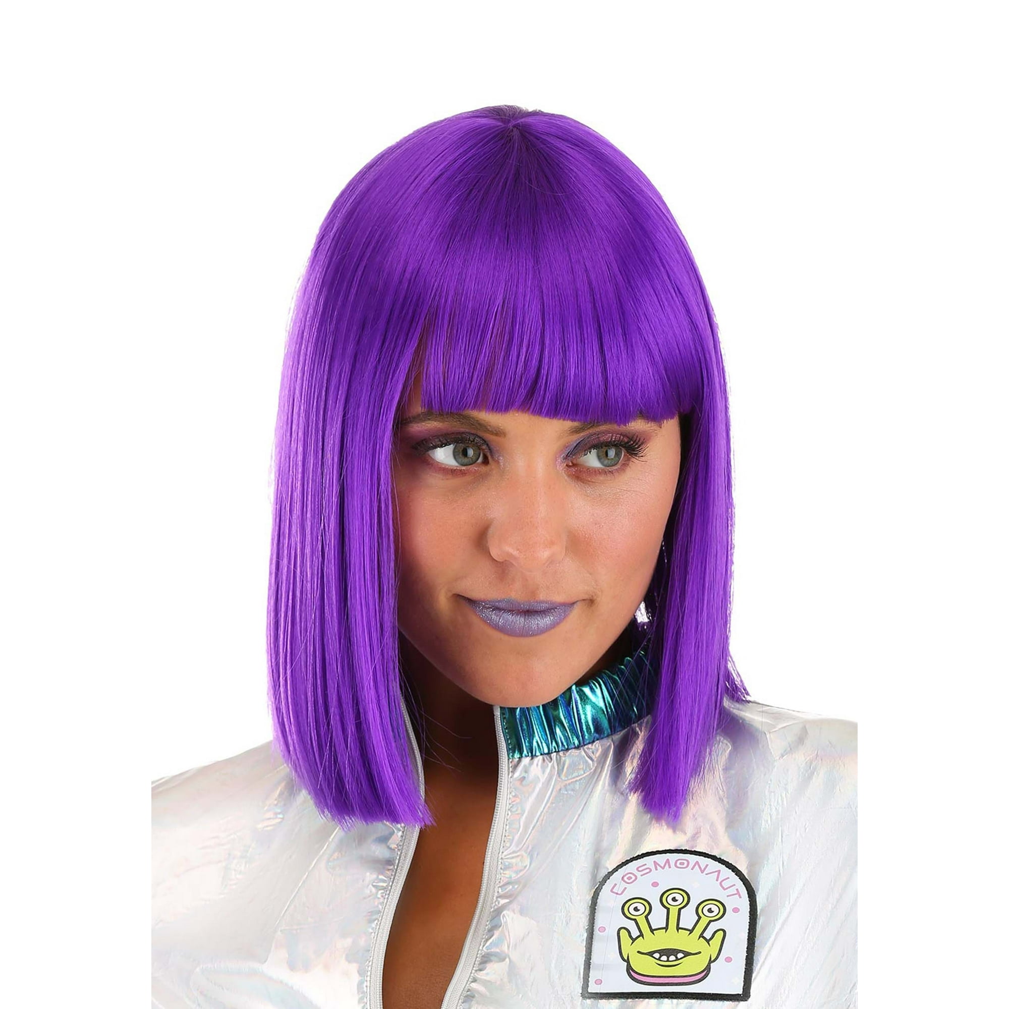 Cosmic Purple Women s Costume Wig Adult Purple Wigs Adult Womens Purple One Size FUN Costumes