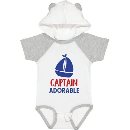 

Inktastic Captain Adorable Sail Boat Sailing - Red Blue Boys Baby Bodysuit