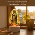thumbnail image 4 of Yucurem 6.2" Our Lady of Guadalupe with LED Lamp, USB Powered Warm Light, Mary Prayer Night Light Decoration for Easter Mother's Day Birthday Party Gift, 4 of 8