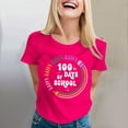 thumbnail image 2 of Liquidation! T-shirts Graphiques pour Femmes Uooqdmx, T-Shirt 100 Jours d'École, T-Shirts de Rentrée Scolaire, T-Shirt 100 Jours d'École T-Shirts d'Enseignant Joyeux 100e Jour, T-Shirts d'Enseignant, Rose Vif G, 2 of 5