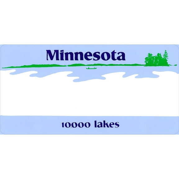 Design It Yourself Minnesota State Bicycle Plate. Free Personalization on Plate