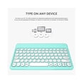 thumbnail image 4 of 1 Set Wireless Keyboard Quick Response Long Standby Time Slim Tablet Noiseless BT Mini Mouse for Notebook - White 12, 4 of 5