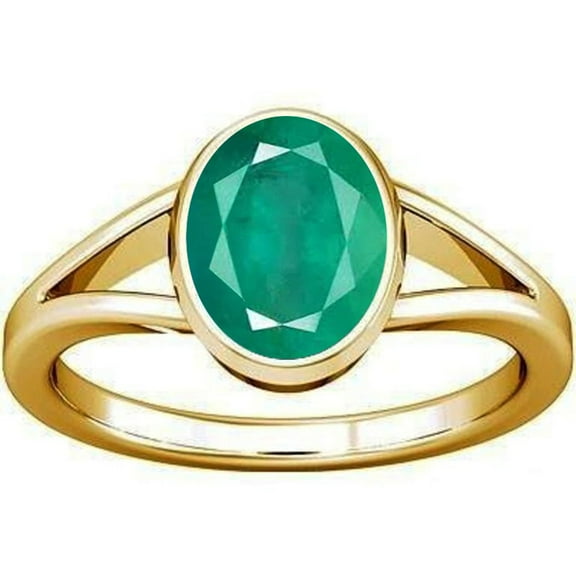 Divya Shakti 3.25-3.50 Carat Emerald Panna Gemstone Panchdhatu Ring For Men & Women
