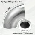 thumbnail image 3 of 4uds OD 2.48 Pulgadas 90 Grados Curva Escape Tubo Mandril Curva Codo, 3 of 7