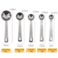 thumbnail image 2 of QUETO Silver Stainless Steel Measuring Spoon Set, Standard, 2 of 3