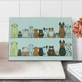 thumbnail image 2 of Dog Cutting Board, Multicultural Dog Family in a Row from Back and Front Views Companionship Comic Art, Decorative Tempered Glass Cutting and Serving Board, Small Size, Yellow Brown, by Ambesonne, 2 of 5