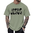 thumbnail image 2 of Ankishi Mens Christian T Shirts Round Neck Jesus Printed Tee Shirts Drop Shoulder Basic Loose Fit Cotton Tee Work Church Top, 2 of 8