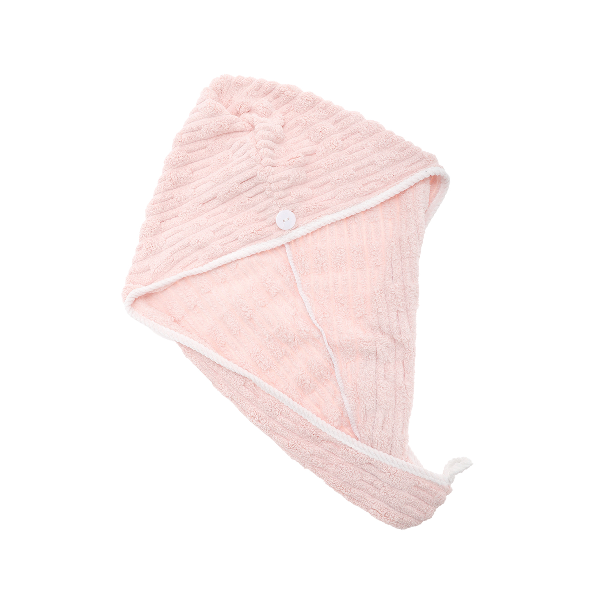 Unique Bargains 1pc Classic Water-absorbent Coral Fleece Hair Towel 24.02"x 9.65" Pink