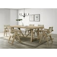 thumbnail image 6 of Oak Dining Table - 84" Rectangular Trestle Base Dining Table, Seats 6, Oak Finish, Rubberwood, Contemporary Style for Dining Room, Vietnam, 6 of 6