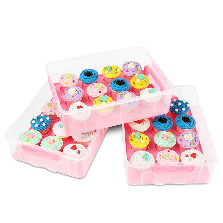 STL file Cupcake Carrier (Round Cake Transport Boxes) 🧁・3D