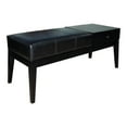 thumbnail image 2 of Banc de Rangement en Bois et Cuir de 45 Po de Long, Brun Foncé, 2 of 2