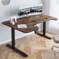 thumbnail image 1 of Radlove Bureau d'Ordinateur en L Électrique Grand de 59 Pouces à Hauteur Réglable avec Contrôleur à Mémoire, Bureau d'Angle Debout, Poste de Travail Moderne avec Panneau en Raccord, Bureau Ergonomique (Cadre Noir + Dessus Brun Rustique), 1 of 4